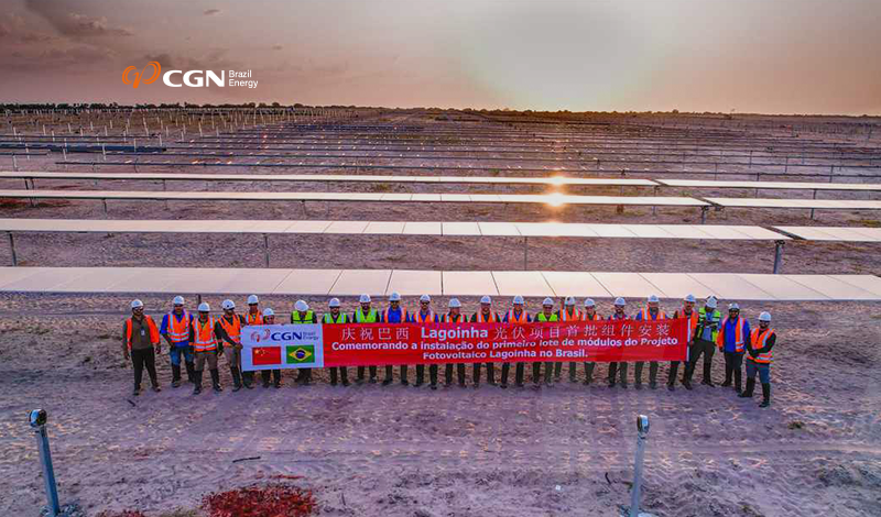 CGN Brasil realiza a montagem dos primeiros painéis fotovoltaicos do Complexo Solar Lagoinha